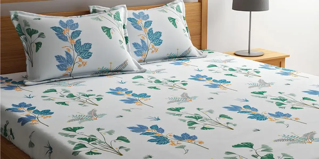 Single Bed Bedsheet With Pillow Cover